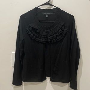 Black Merino Wool Cardigan, Banana Republic, Size Medium